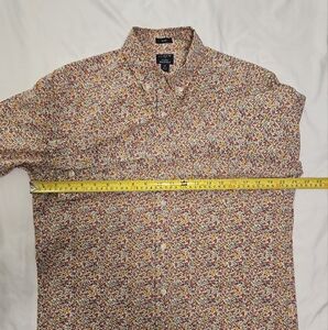 J. Crew Red and Yellow Casual Button Down Shirt